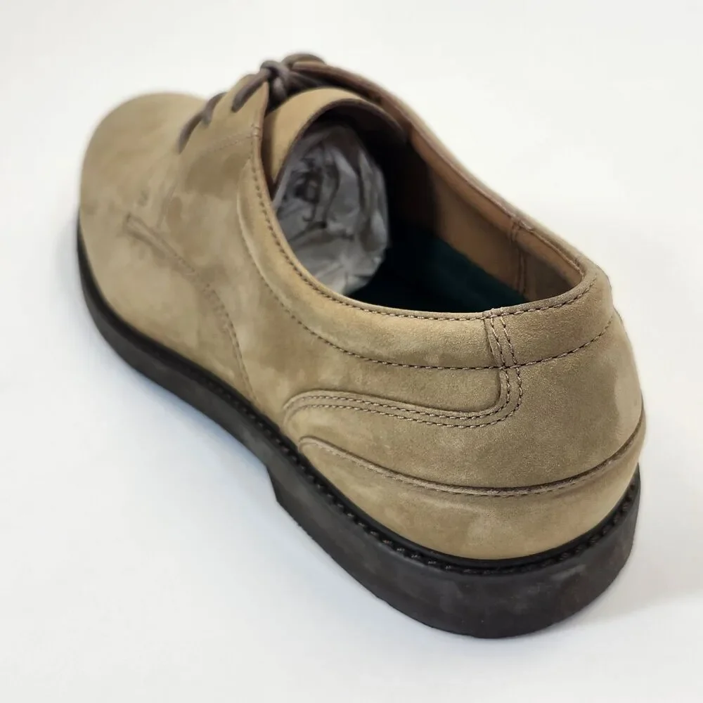 Rockport Mens 10M Beige Nubuck Leather Derby Shoes Casual Lace Up Comfort Oxford